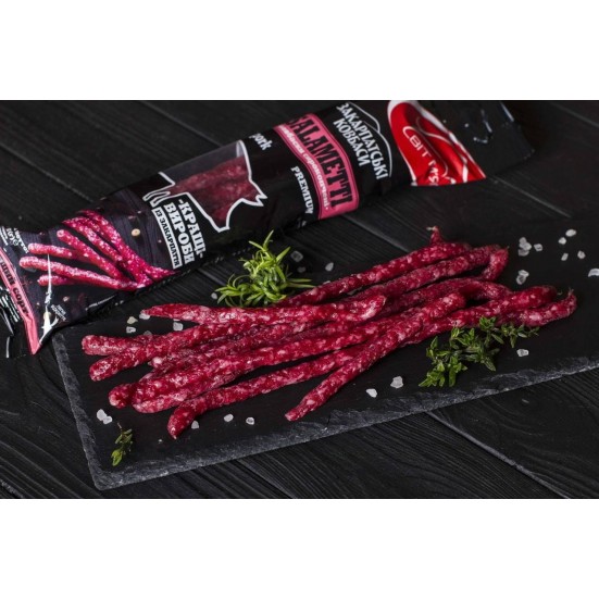 Ковбаски Salametti «Свинина» (100 г) — Преміум кабаноси